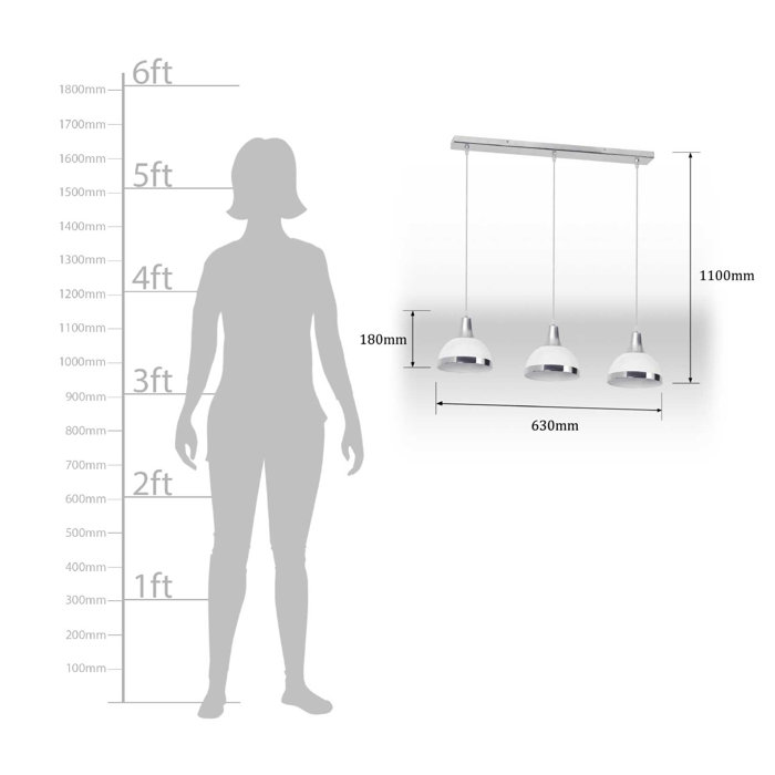 Zipcode Design Kaylynn 3 Light Kitchen Island Dome Pendant & Reviews